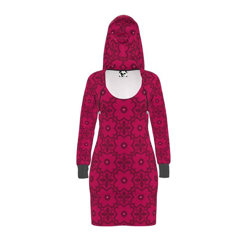 Gothic Black Beads Hoodie Dress